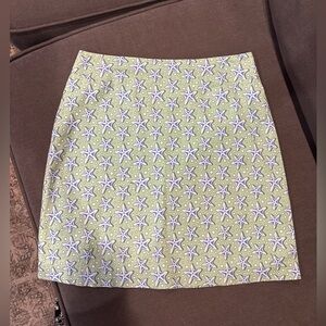 Vineyard Vines Women’s Margo Skirt Green Starfish Print Size 2